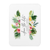 Tropenfarbenfolienskript Save the Date Magnet (Vertikal)
