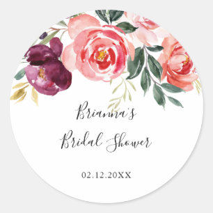 Tropenfarbenfrohe Sommer Brautparty Gefallen Runder Aufkleber