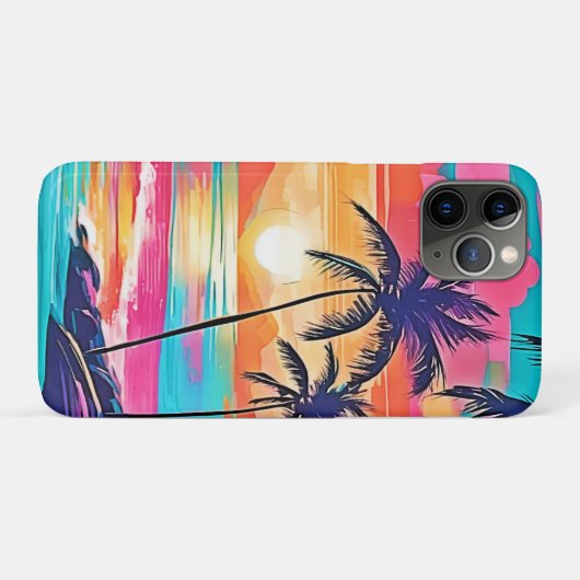 Tropenfarbenglanz - Sonnenuntergang Case-Mate iPhone Hülle (Rückseite (Horizontal))