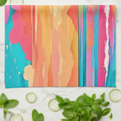 Tropenfarbenglanz - Sonnenuntergang Geschirrtuch (Gefaltet)