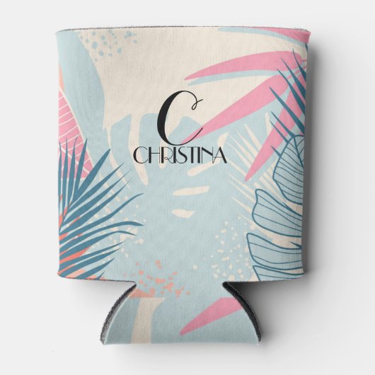 Tropenfarbenmonogramm Dosenkühler (Vorderseite)