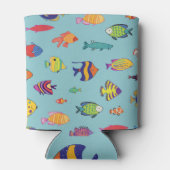 Tropenfische, Vintage Linienmuster Dosenkühler (Rückseite)