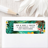 Tropenflamingo-Adressetikett (Insitu)