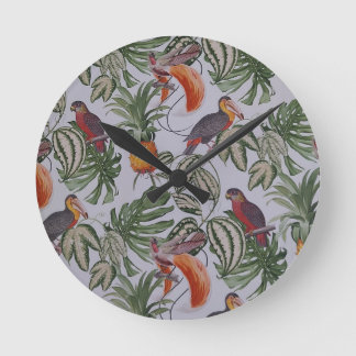 Tropenfleckenkissen Runde Wanduhr