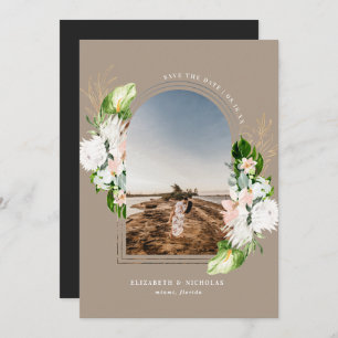 Tropenfloral   Boho Save the Date