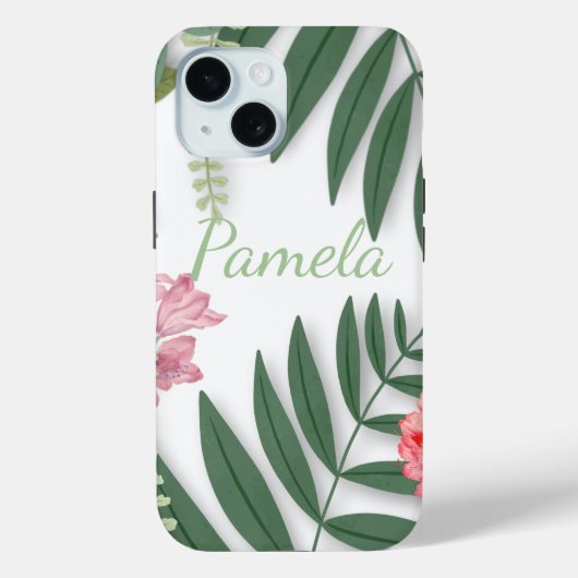 Tropenfloral Case-Mate iPhone Hülle (Rückseite)