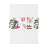 Tropenfloral Einladungsbanderole (Rückseitenbeispiel)