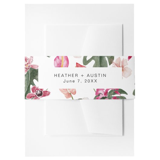 Tropenfloral Einladungsbanderole