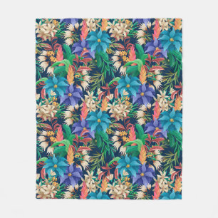 Tropenfloral Fleecedecke