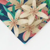 Tropenfloral Fleecedecke (Ecke)