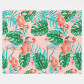 Tropenfloral Fleecedecke (Vorderseite (Horizontal))