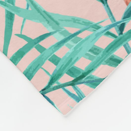 Tropenfloral Fleecedecke (Ecke)
