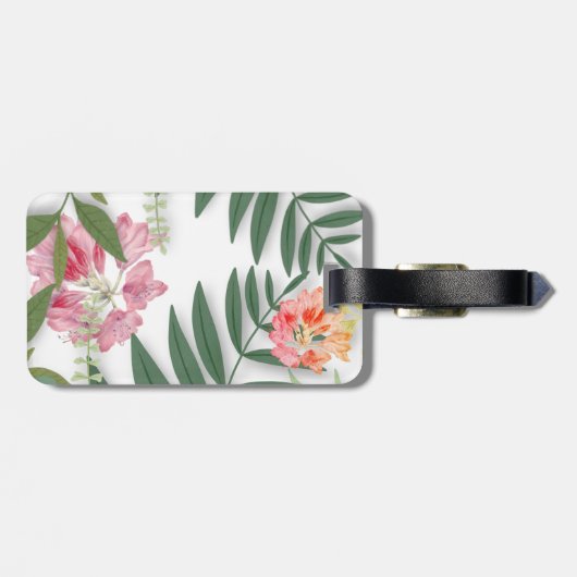 Tropenfloral Gepäckanhänger (Rückseite horizontal)