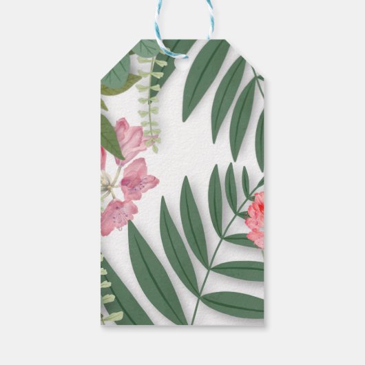 Tropenfloral Geschenkanhänger (Rückseite)