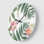 Tropenfloral  große wanduhr (Winkel)