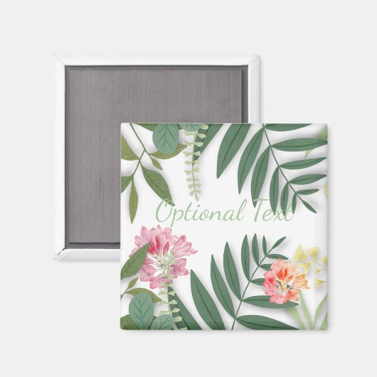 Tropenfloral Magnet (Vorderseite/Rückseite)