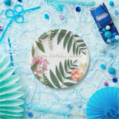 Tropenfloral Pappteller (Party)