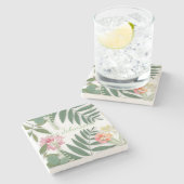 Tropenfloral Steinuntersetzer (Seitenansicht)