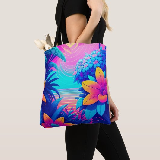 Tropenfloral Tasche (Von Nahem)