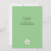 Tropenfloral, Weiße Plumeria auf dem Schlachtfeld, Einladung (Rückseite)
