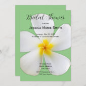 Tropenfloral, Weiße Plumeria auf dem Schlachtfeld, Einladung (Vorne/Hinten)