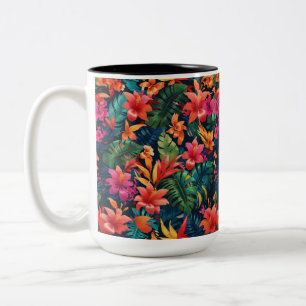 Tropenfloral Zweifarbige Tasse