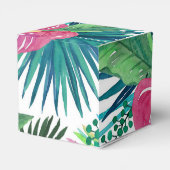 Tropenflorale Aquarellfarben Druckfavorisierungsbo Geschenkschachtel (Rückseite)