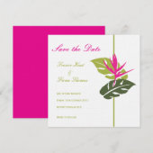 Tropenflorale Save the Date (Vorne/Hinten)
