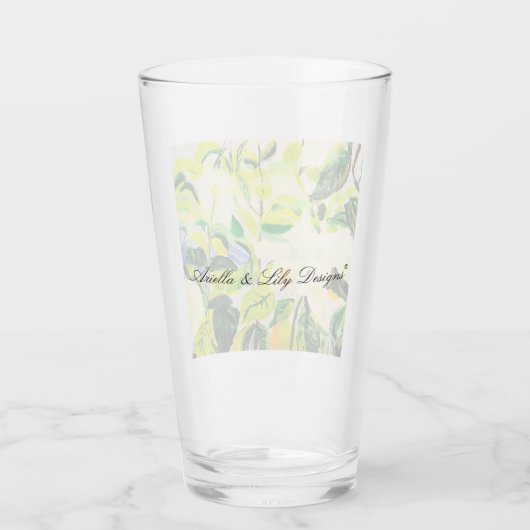 Tropenflorentumbler Glas (Rückseite)