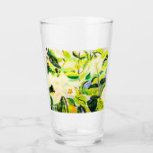 Tropenflorentumbler Glas (Vorderseite)