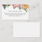 Tropenflorenverschlusskarte Begleitkarte (Vorne/Hinten)