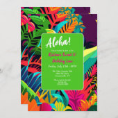 Tropenfolien Einladung (Vorne/Hinten)