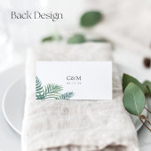 Tropenfolien | Elegante botanische Hochzeit Platzkarte