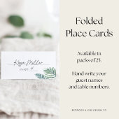 Tropenfolien | Elegante botanische Hochzeit Platzkarte
