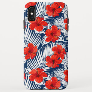 Tropenfolien mit Hibiskus aus Rot-Flora Case-Mate iPhone Hülle