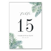 Tropenfolien | PERSONALISIERTE TISCHNUMMER (Vorderseite)