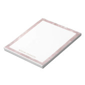Tropenfolien Rose Gold Imitate Folie Monogramm Notizblock (Rotiert)
