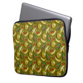 Tropenfrucht nahtlos gelb laptopschutzhülle (Vorderseite Links)