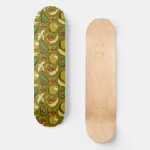 Tropenfrucht nahtlos gelb skateboard (Vorderseite)
