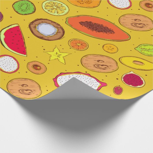 Tropenfrüchte Geschenkpapier (Ecke)