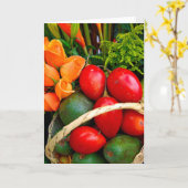 Tropenfrüchte Karte (Gelbe Blume)