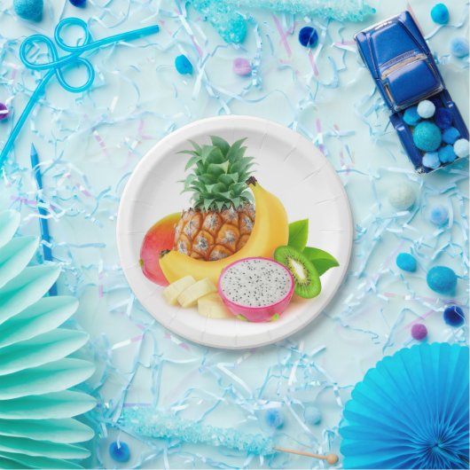 Tropenfrüchte Pappteller (Party)