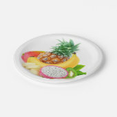 Tropenfrüchte Pappteller (Schrägansicht)