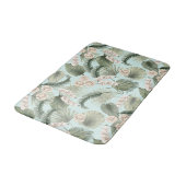 Tropengarten Blumenorchid & Palmmuster Badematte (Schrägansicht)