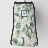 Tropengarten Blumenorchid & Palmmuster Golf Headcover (Rotieren 90)
