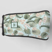 Tropengarten Blumenorchid & Palmmuster Golf Headcover (Vorderseite)