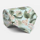 Tropengarten Blumenorchid & Palmmuster Krawatte (Gerollt)