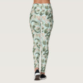 Tropengarten Blumenorchid & Palmmuster Leggings (Rückseite)