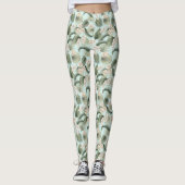 Tropengarten Blumenorchid & Palmmuster Leggings (Vorderseite)