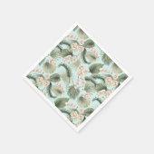 Tropengarten Blumenorchid & Palmmuster Serviette (Ecke)